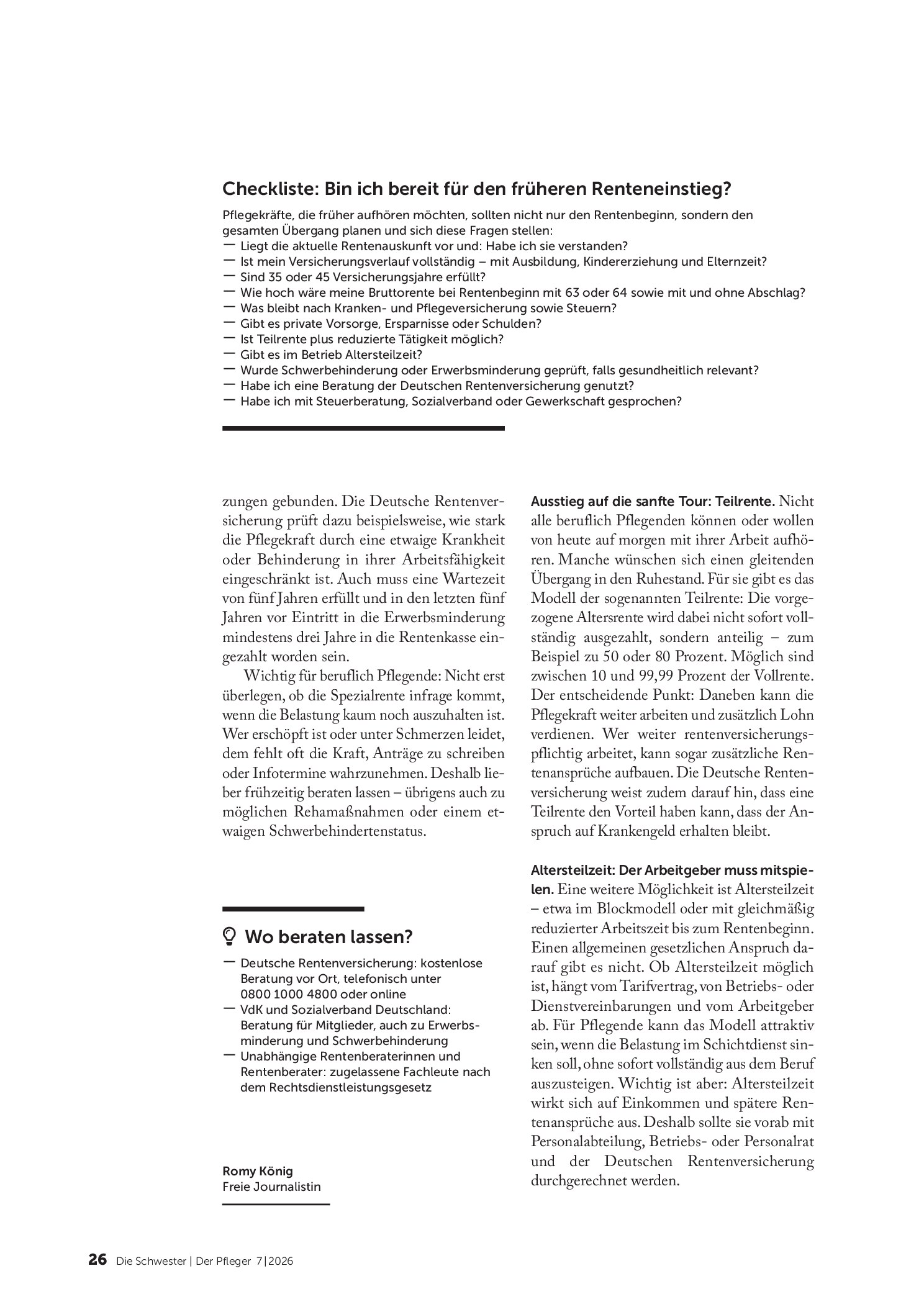 Vorschauseite 3: Früher in Rente?