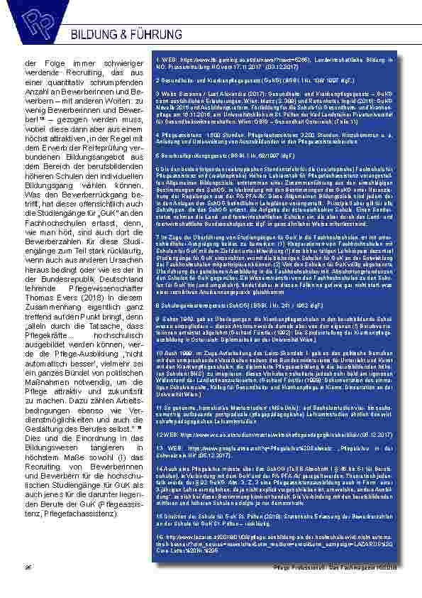 Vorschauseite 3: HÖHERE LEHRANSTALT FÜR PFLEGEASSISTENZ eine „gänzlich neue Schulform“