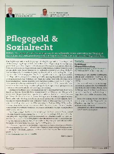 Vorschauseite 1: Pflegegeld und Sozialrecht