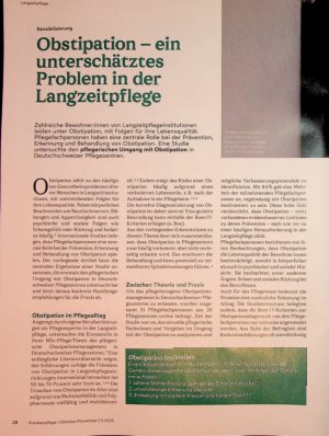 Vorschauseite 1: Obstipation - ein unterschätztes Problem in der Langzeitpflege