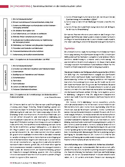 Vorschauseite 3: Patientensicherheit in der medizinischen Lehre