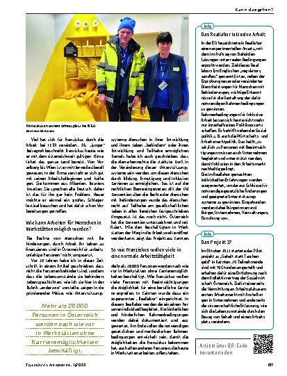 Vorschauseite 2: Kann das gehen? Von der Werkstätte für behinderte Menschen in die Arbeitswelt