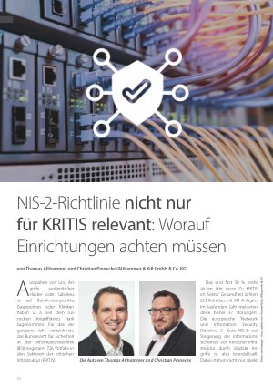 Vorschauseite 1: NIS-2-Richtlinie nicht nur für KRITIS relevant: Worauf Einrichtungen achten müssen