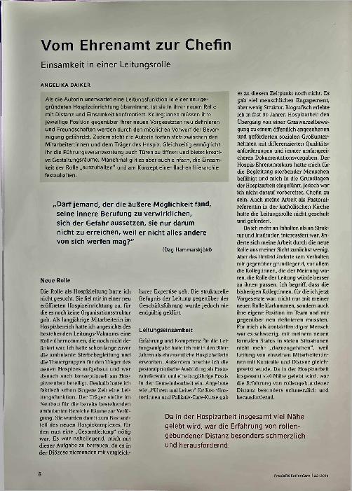 Vorschauseite 1: Vom Ehrenamt zur Chefin: Einsamkeit in einer Leitungsrolle