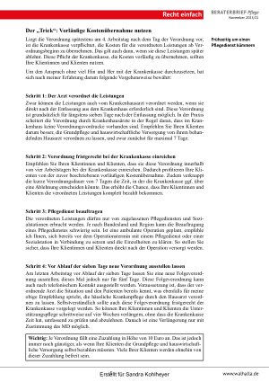 Vorschauseite 5: Beraterbrief Pflege Heft 21-2025