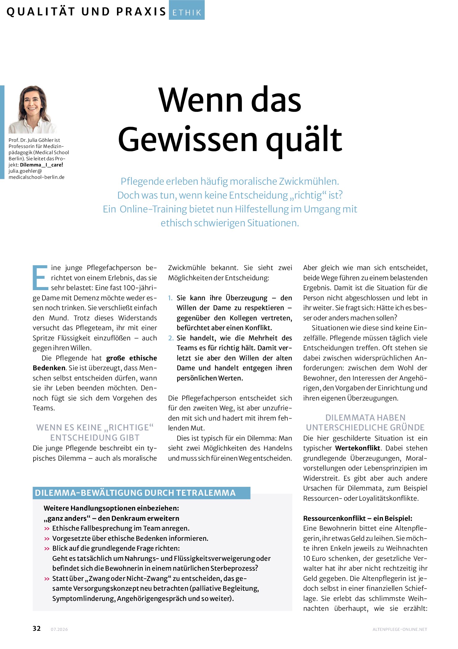 Vorschauseite 1: Wenn das Gewissen quält