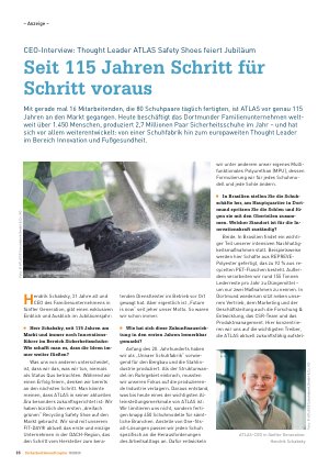 Vorschauseite 1: Seit 115 Jahren Schritt für Schritt voraus