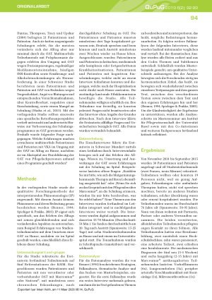 Vorschauseite 3: Erfahrungen von multimorbiden Patientinnen und Patienten mit Vitamin-K-Antagonisten im häuslichen Alltag, nach einer Schulung durch Pflegefachpersonen im Spital – eine interpretie…