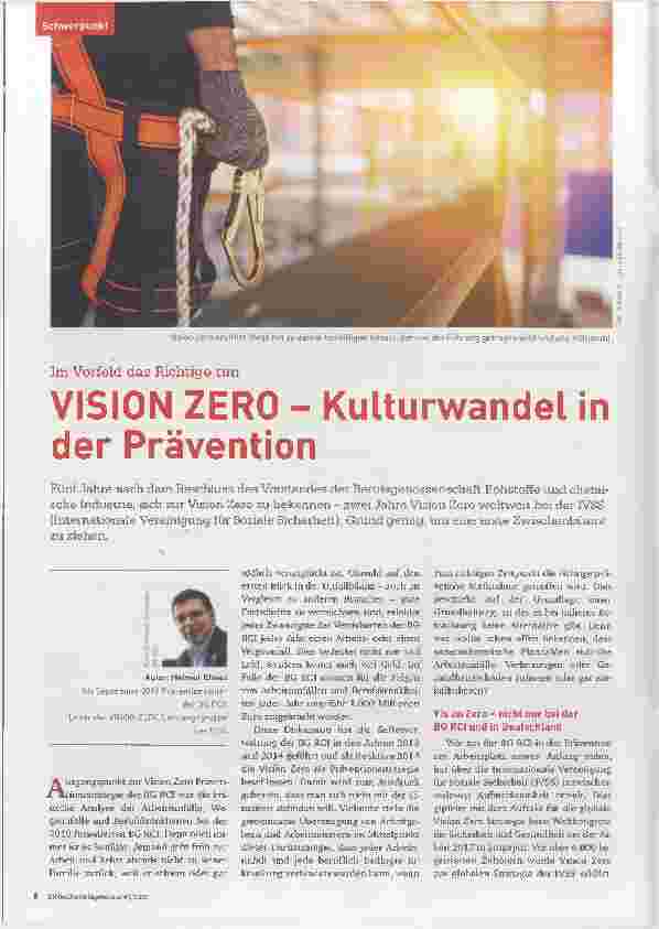 Vorschauseite 1: VISION ZERO - Kulturwandel in der Prävention
