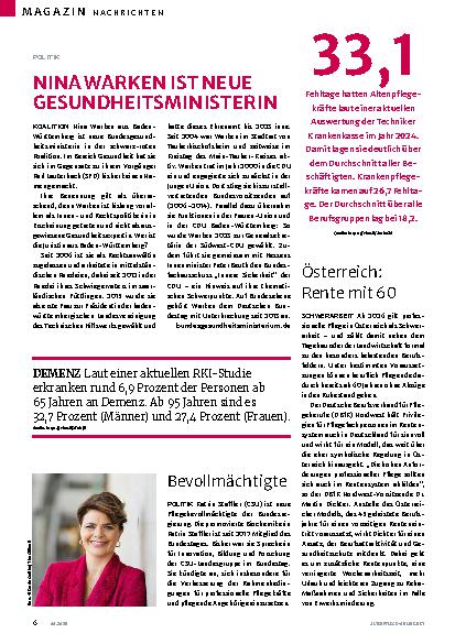 Vorschauseite 1: Nina Warken ist neue Gesundheitsministerin