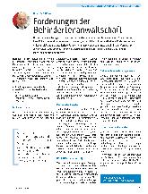 Vorschauseite 1: Forderungen der Behindertenanwaltschaft