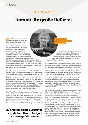 Vorschauseite 1: Kommt die große Reform?