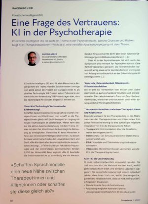 Vorschauseite 1: Eine Frage des Vertrauens: Kl in der Psychotherapie