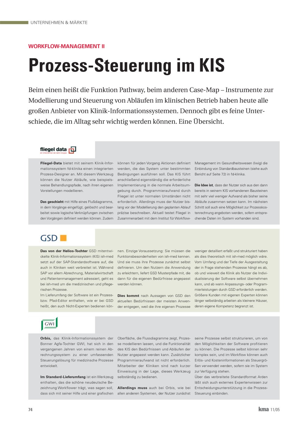 Vorschauseite 1: Prozess-Steuerung im KIS