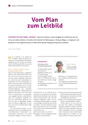 Vorschauseite 1: Vom Plan zum Leitbild