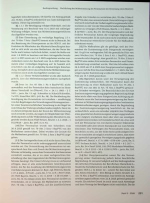Vorschauseite 2: Nachholung der Mitbestimmung des Personalrats bei Versetzung eines Beamten