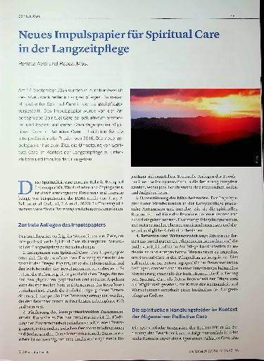 Vorschauseite 1: Neues Impulspapier für Spiritual Care in der Langzeitpflege
