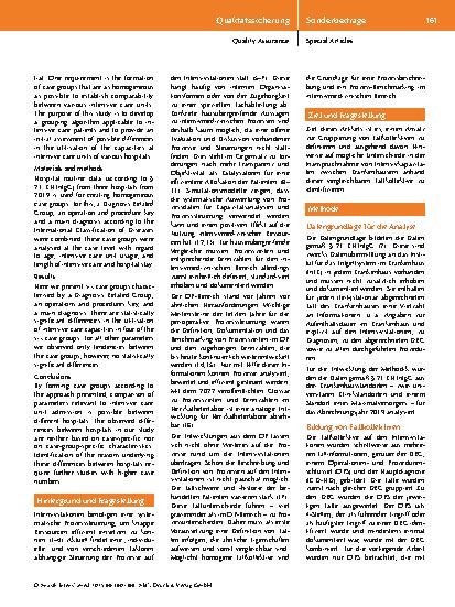 Vorschauseite 2: Prozess-Benchmarking von Intensivstationen: Methodenentwicklung und Machbarkeitsnachweis