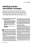 Vorschauseite 1: Mobilität erhalten – Immobilität vorbeugen