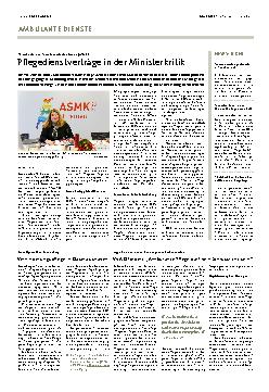 Vorschauseite 1: Pflegedienstverträge in der Ministerkritik