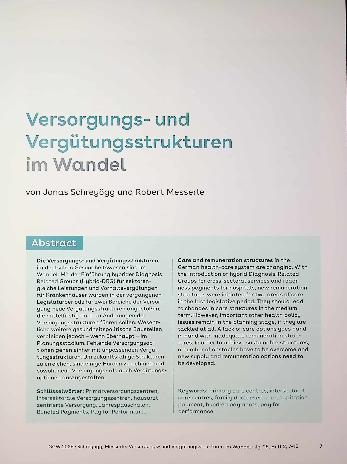 Vorschauseite 1: Versorgungsund Vergütungsstrukturen im Wandel