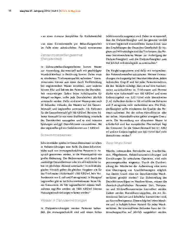 Vorschauseite 3: Mikrobiologisch-hygienische Prüfungen im Gesundheitswesen: Was muss und was kann, um die Hygienequalität sicherzustellen?