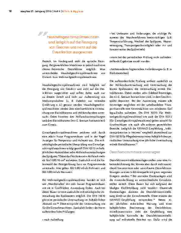 Vorschauseite 5: Mikrobiologisch-hygienische Prüfungen im Gesundheitswesen: Was muss und was kann, um die Hygienequalität sicherzustellen?