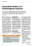 Vorschauseite 1: Gesundheit fördern und Nachhaltigkeit umsetzen