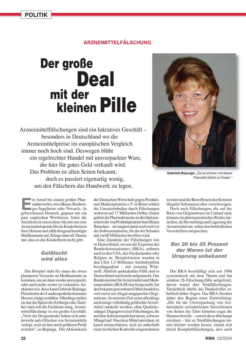 Vorschauseite 1: Der große Deal mit der kleinen Pille