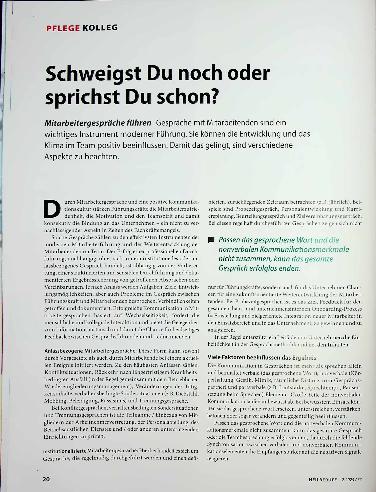 Vorschauseite 1: Schweigst Du noch oder sprichst Du schon?