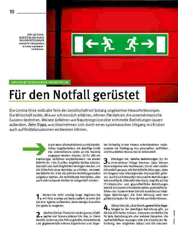 Vorschauseite 1: Für den Notfall gerüstet