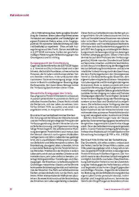 Vorschauseite 2: Der (gute) Zweck heiligt nicht ein (verfassungswidriges) Mittel.