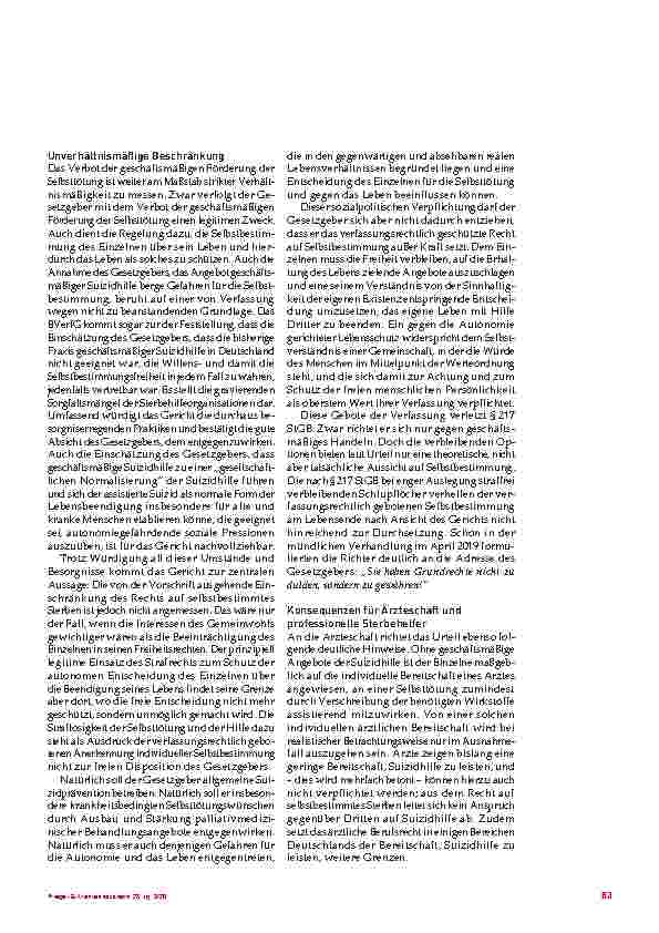 Vorschauseite 3: Der (gute) Zweck heiligt nicht ein (verfassungswidriges) Mittel.