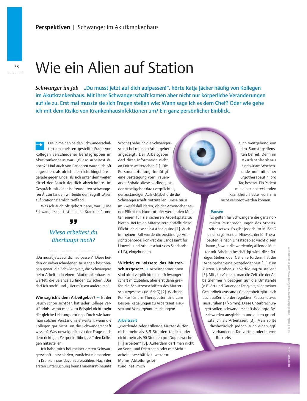 Vorschauseite 1: Schwanger im Job ? Wie ein Alien auf Station