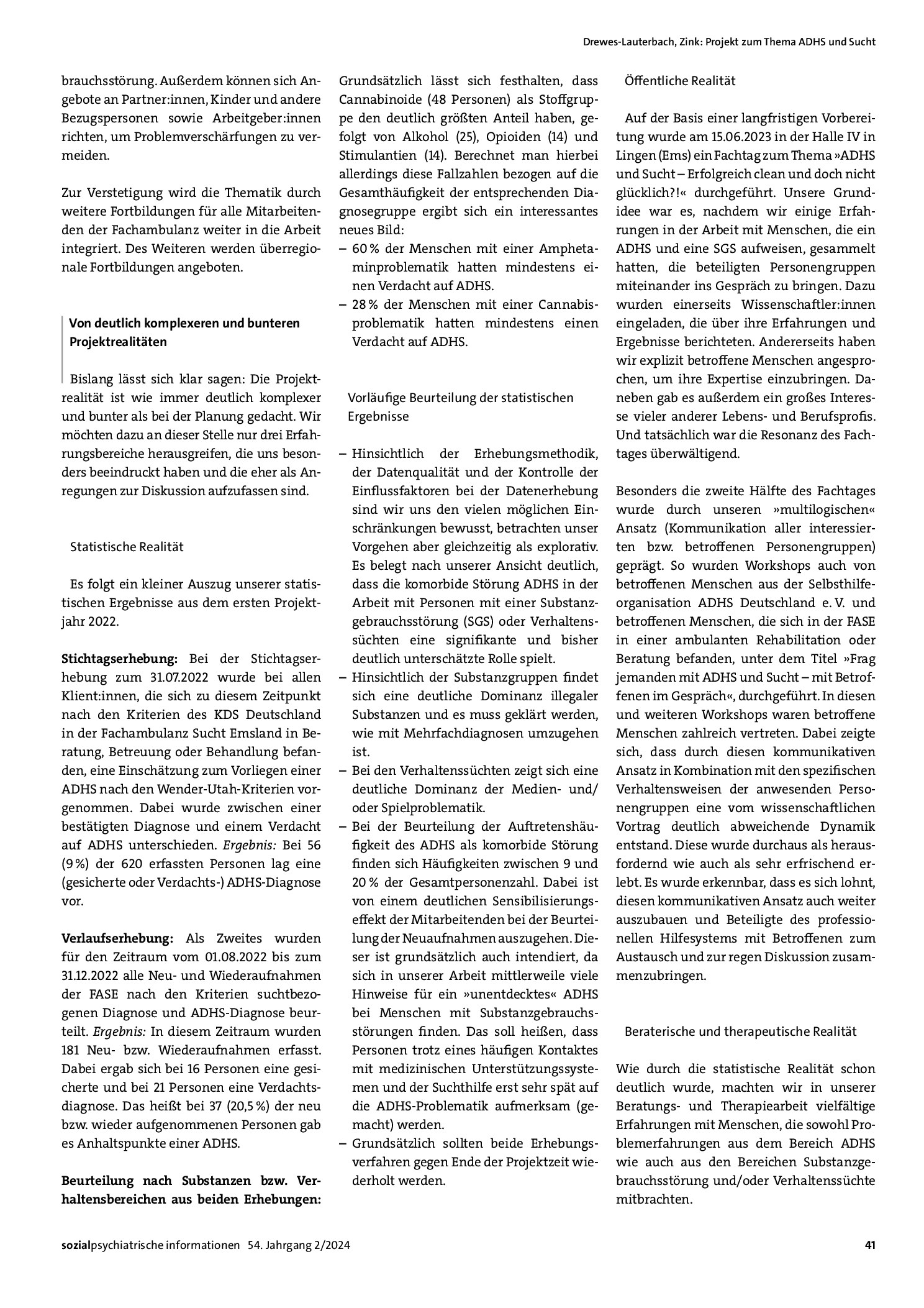 Vorschauseite 2: Projekt zum Thema ADHS und Sucht – Wie diagnostische Suchprozesse die therapeutischen Realitäten verändern