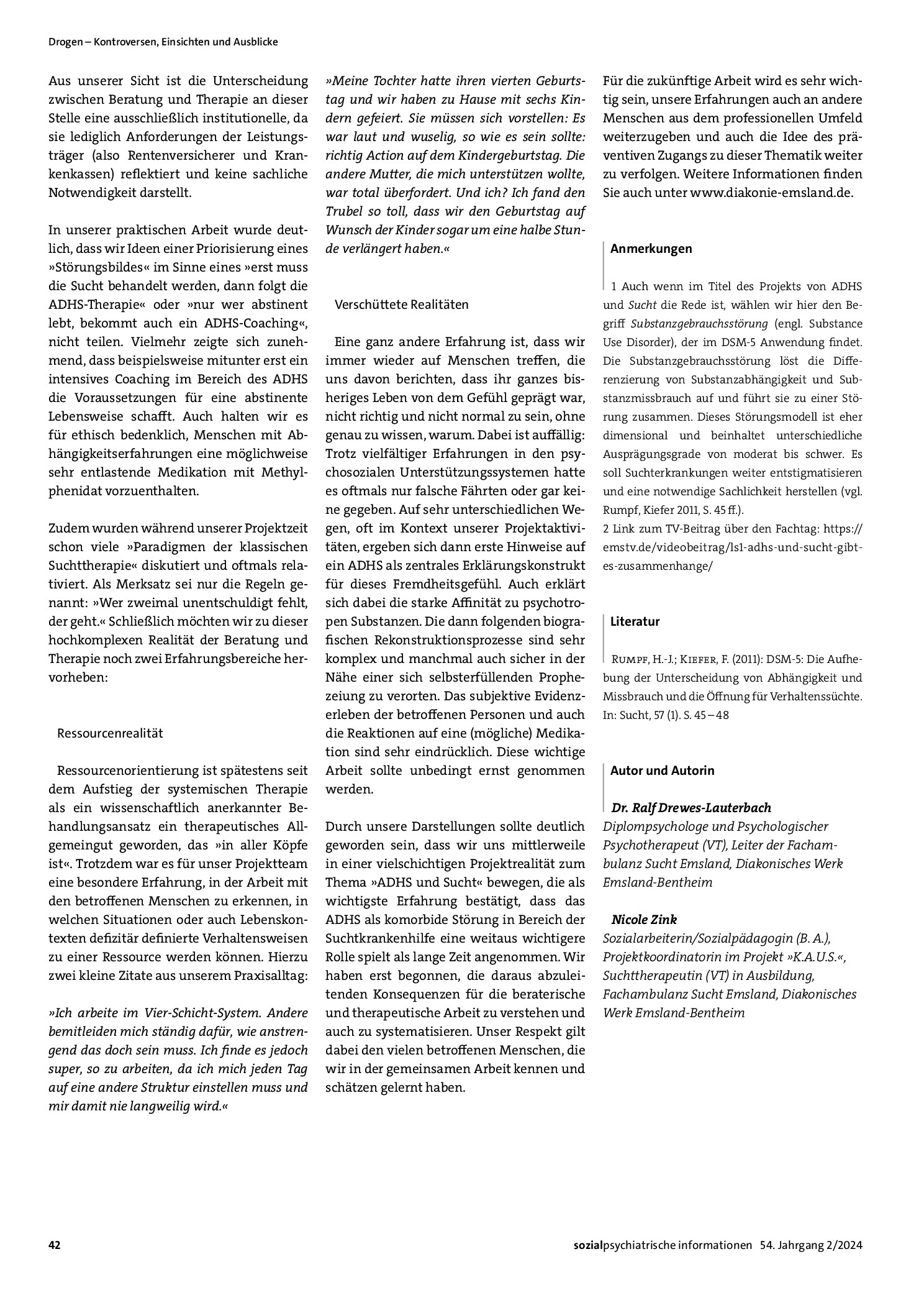 Vorschauseite 3: Projekt zum Thema ADHS und Sucht – Wie diagnostische Suchprozesse die therapeutischen Realitäten verändern