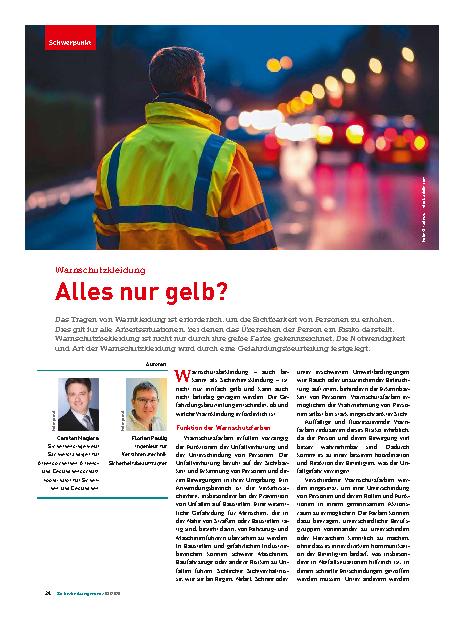 Vorschauseite 1: Warnschutzkleidung - Alles nur gelb?