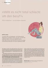 Vorschauseite 1: "Steht es nicht total schlecht um den Beruf? "