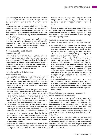 Vorschauseite 2: Finanzielle Nachhaltigkeit - machbar oder Wunschtraum?