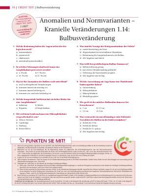 Vorschauseite 5: Anomalien und Normvarianten – Kranielle Veränderungen 1. 14: Bulbusveränderung