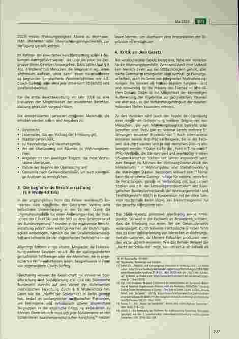 Vorschauseite 4: Erst gar nicht und dann mit einem Ruck: das Wohnungslosenberichterstattungsgesetz (WoBerichtsG)