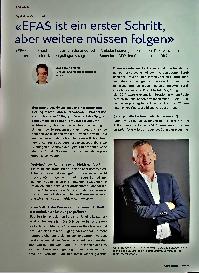 Vorschauseite 1: "EFAS ist ein erster Schritt, aber weitere müssen folgen."