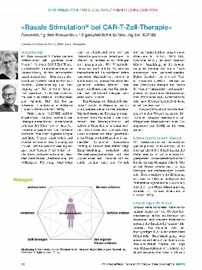 Vorschauseite 1: "Basale Stimulation® bei CAR-T-Zell-Therapie"