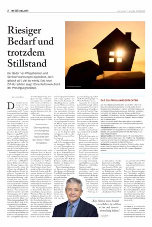 Vorschauseite 1: Riesiger Bedarf und trotzdem Stillstand