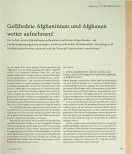 Vorschauseite 1: Gefährdete Afghaninnen und Afghanen weiter aufnehmen!