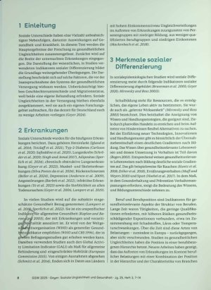 Vorschauseite 2: Soziale Ungleichheit und Gesundheit