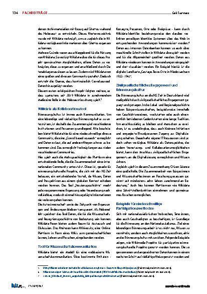 Vorschauseite 4: Wikidata-Plattformen als Tools für neue Formen forschender Erinnerungsarbeit