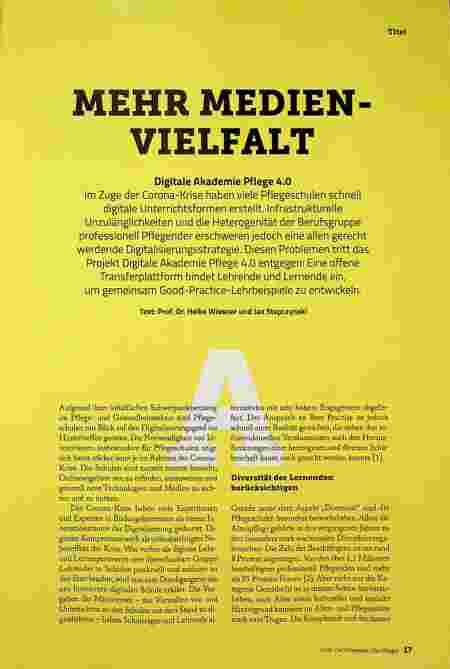 Vorschauseite 1: MEHR MEDIENVIELFALT