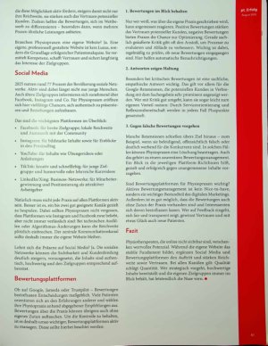 Vorschauseite 2: Von der Liege ins Netz So geht digitales Marketing für Physiopraxen