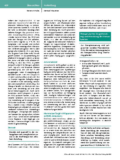 Vorschauseite 4: Intensivmedizinische Besonderheiten nach soliden Organtransplantationen